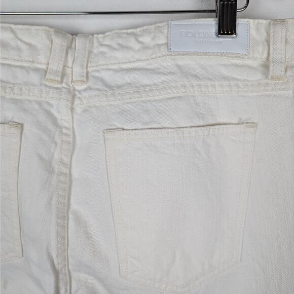 Bolongaro Trevor Women's Ivory Montana High Waist Jeans in Oat Size Large NWT - Picture 8 of 10